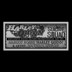 Harley Quinn Tattoo // Margot Robbie + Nathan Szerdy Signed Promotion Art Photo // Custom Frame