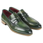 Leather Loafers // Green  (Euro: 45)