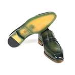 Leather Loafers // Green  (Euro: 39)