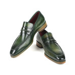 Leather Loafers // Green  (Euro: 46)