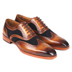 Leather + Suede Wingtip Oxfords // Brown + Navy (Euro: 40)