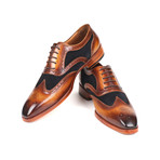 Leather + Suede Wingtip Oxfords // Brown + Navy (Euro: 42)