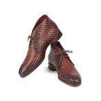 Woven Leather Chukka Boots // Brown  (Euro: 45)
