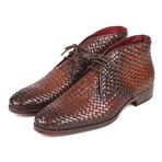Woven Leather Chukka Boots // Brown  (Euro: 45)