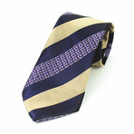 Silk Neck Tie + Gift Box // Purple Champagne Lines