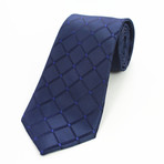 Silk Neck Tie + Gift Box // Solid Blue Squares