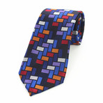 Silk Neck Tie + Gift Box // Checked Multi Color