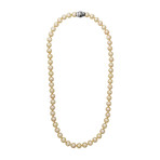Vintage Mikimoto 18k White Gold Clasp + String of Pearls Necklace // Chain: 18.5"