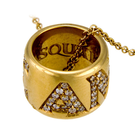 Vintage Pasquale Bruni 18k Rose Gold Amore Diamond Pendant Necklace // Chain: 19"