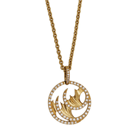Vintage Stephen Webster 18k Yellow Gold Fly By Night Small Vortex Diamond Pendant Necklace // Chain: 16"