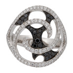 Vintage Stephen Webster 18k White Gold Fly By Night Vortex Diamond Ring // Ring Size: 6.75