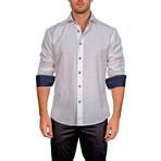 Moshe Long-Sleeve Button-Up Shirt // White (L)