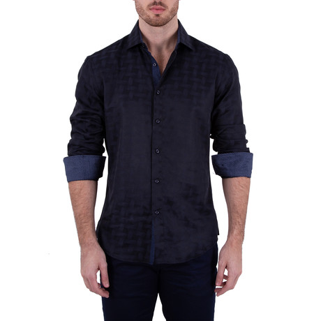 Cody Long-Sleeve Button-Up Shirt // Black (2XL)