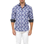 Gavin Long-Sleeve Button-Up Shirt // Purple (L)