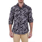Jake Long-Sleeve Button-Up Shirt // Black (2XL)