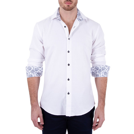 Byron Long-Sleeve Button-Up Shirt // White (XS)