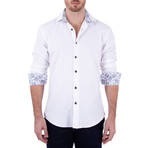 Byron Long-Sleeve Button-Up Shirt // White (S)