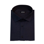 Miles Long-Sleeve Button-Up Shirt // Black (L)