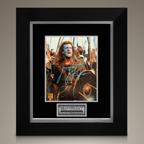 Braveheart // Mel Gibson Signed Photo // Custom Frame