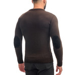 Elbow Patch Wool Sweater // Brown (L)