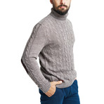 Wool Elbow Patch Polo Neck // Cappuccino (XL)