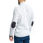 Wool Quarter-Zip Sweater // Light Gray (L)