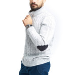 Wool Quarter-Zip Sweater // Light Gray (M)