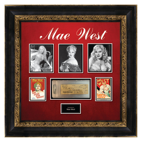 Signed + Framed Check Collage // Mae West