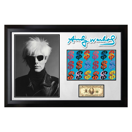 Signed + Framed Currency Collage // Andy Warhol