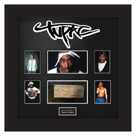 Signed + Framed Check Collage // Tupac