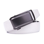Automatic Ratchet Buckle Dress Belt 2066 // White (32/34)
