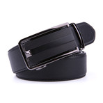 Automatic Ratchet Buckle Dress Belt 2072 // Black (Small (32"/34"))