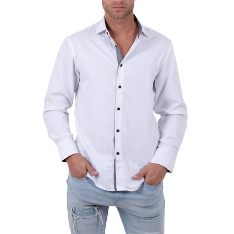 Cody Long-Sleeve Button-Up Shirt // White (XS)