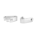 Stainless Steel Silver French Cufflinks