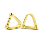 Stainless Steel Yellow Gold French Cufflinks