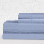 Heather Jersey Knit 4-Piece Sheet Set // Blue (Twin (3 Pieces))