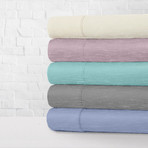 Heather Jersey Knit 4-Piece Sheet Set // Blue (Twin (3 Pieces))