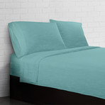 Heather Jersey Knit 4-Piece Sheet Set // Green (Twin (3 Pieces))