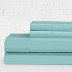 Heather Jersey Knit 4-Piece Sheet Set // Green (Twin (3 Pieces))