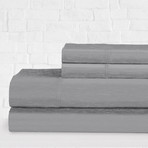 Heather Jersey Knit 4-Piece Sheet Set // Grey (Twin (3 Pieces))