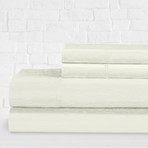 Heather Jersey Knit 4-Piece Sheet Set // Ivory (Twin (3 Pieces))