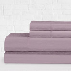 Heather Jersey Knit 4-Piece Sheet Set // Purple (Twin (3 Pieces))