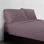 Heather Jersey Knit 4-Piece Sheet Set // Purple (Twin (3 Pieces))