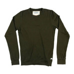 Wagyu Fleece Crew Neck // Dark Olive (S)