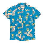 High Water Shirt // Bird of Paradise // Baja Blue (3XL)