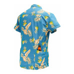 High Water Shirt // Bird of Paradise // Baja Blue (3XL)