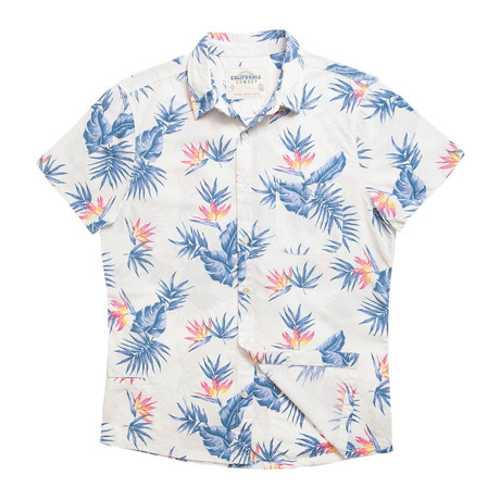 Tropic High Water Shirt // Bird of Paradise // White Sand (XS)