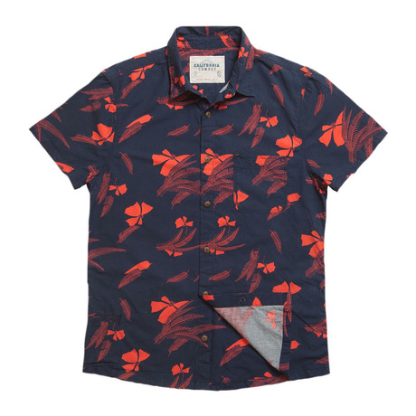 Tropic High Water Shirt // Vintage Floral // Farallon Navy (XS)