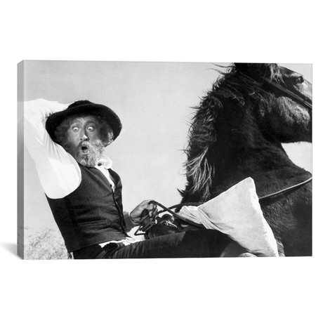 A Film Still Of Gene Wilder Riding A Horse // Movie Star News (26"W x 18"H x 0.75"D)
