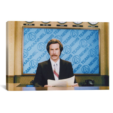 Will Ferrell Reporting In Tuxedo // Anchorman (26"W x 18"H x 0.75"D)